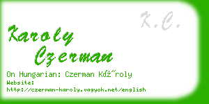 karoly czerman business card